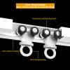 Curved Concealed Aluminum Ceiling Curtain Track, Quiet, Black, 140 cm view 3