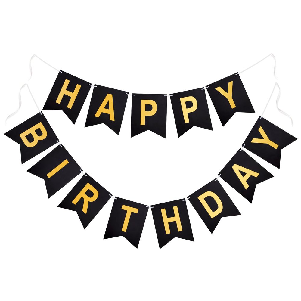 G2PLUS Pre-Strung Happy Birthday Garland