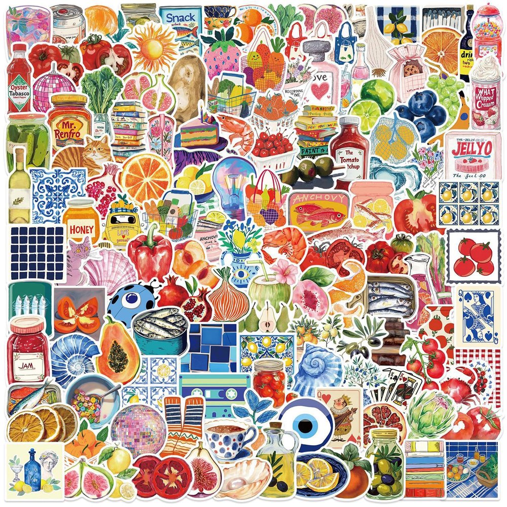 150 Cute Food Stickers - Aesthetic Sticker Set