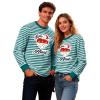 Men's Red and White Striped Long-Sleeve Carnival Top, Round Neck, Slim Fit, Y2K Style, Dark Green, XL view 1