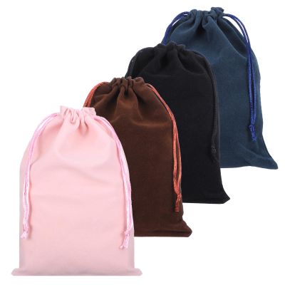 4-Pack Velvet Drawstring Bags