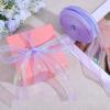 36m x 40mm Sheer Organza Ribbon in Purple view 3
