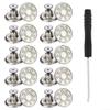 Metal Jeans Buttons, 17 mm, Brass, Replacement Screw Rivets for Pants, Jackets, and Crafts, No Sewing DIY Kit view 1