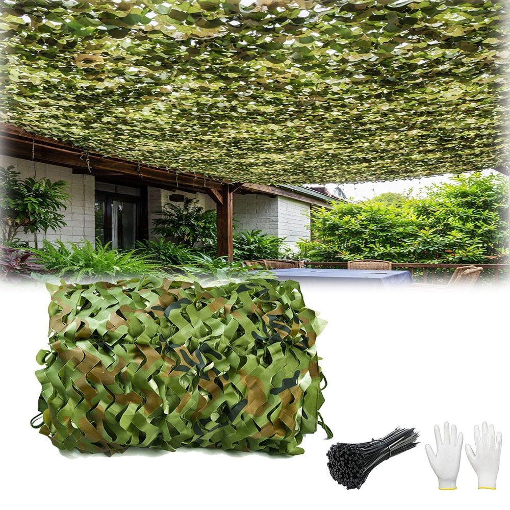 Hunting Camouflage Net, Waterproof Military Camo Net, 1.5x2m to 10x10m (W5.5xH11m)