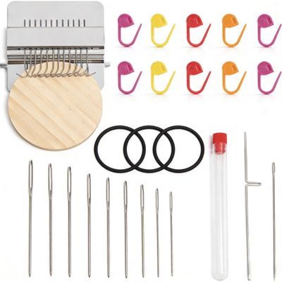 Mini Darning Loom with 14 Hooks