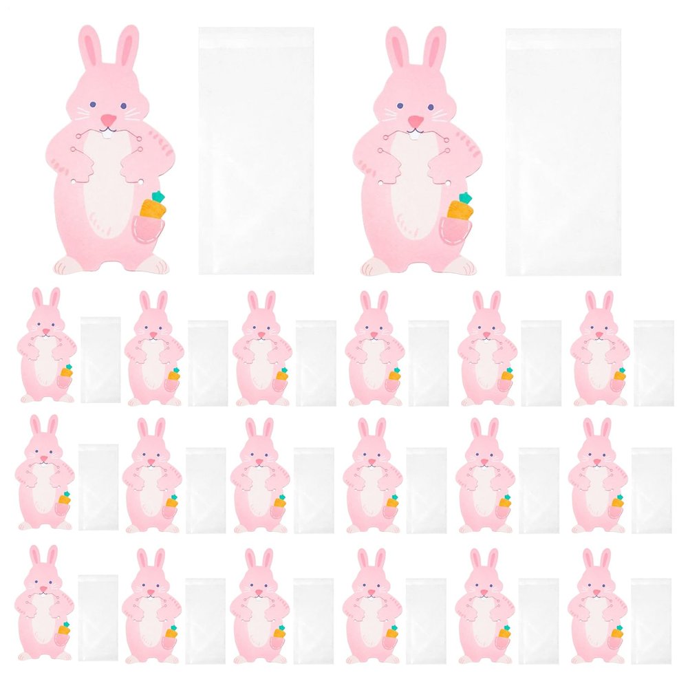 Gnrique Easter Bags - 20 Pack Bunny Party Bags
