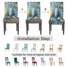 Mexpekil Stretch Chair Covers for Dining Chairs, Easter Egg and Willow Branch Pattern, High Back view 3