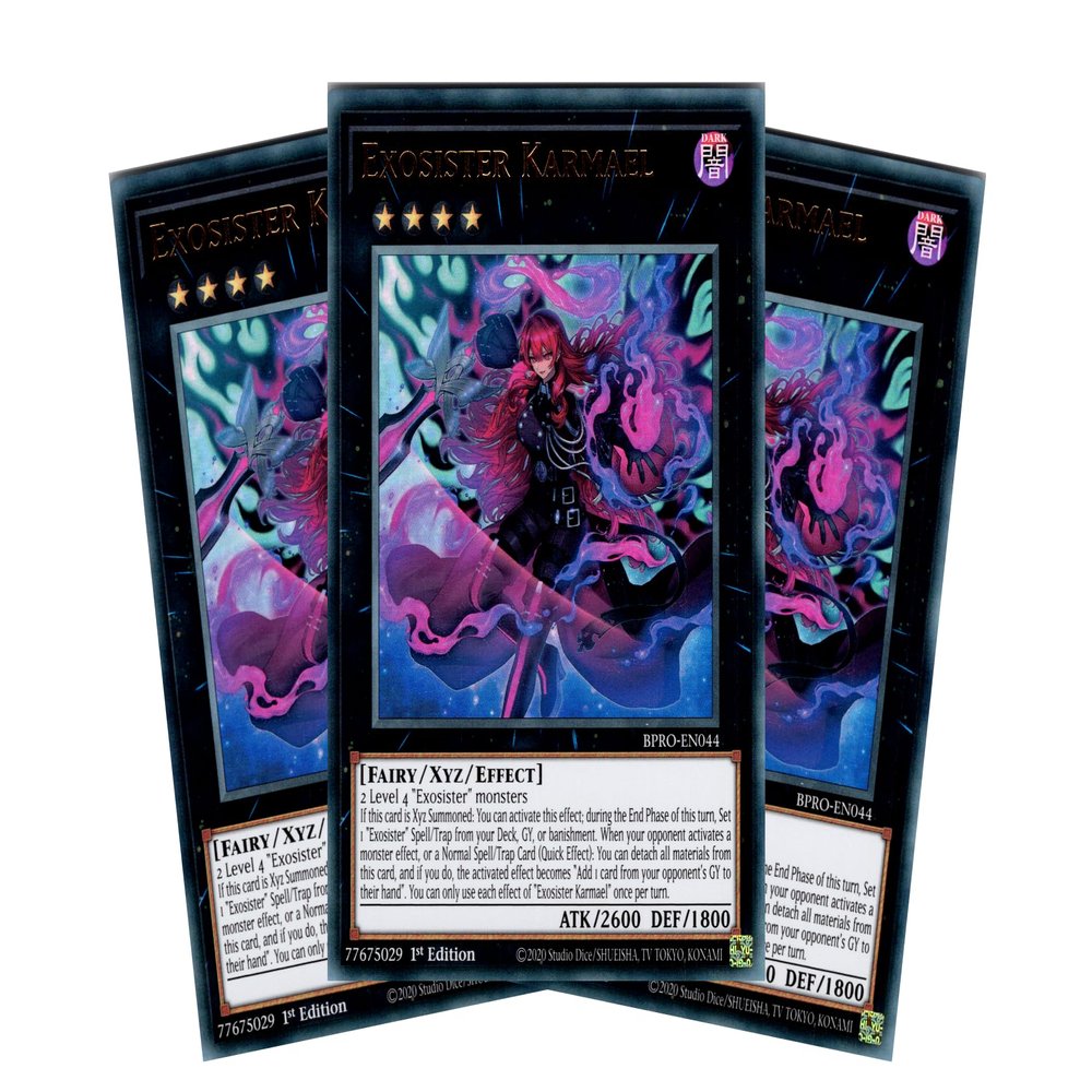 Exosister Karmael Playset (3 Cards) - BPRO-EN044 - Ultra Rare - 1st Edition - English - Yu-Gi-Oh! Burst Protocol - with RC Field Center