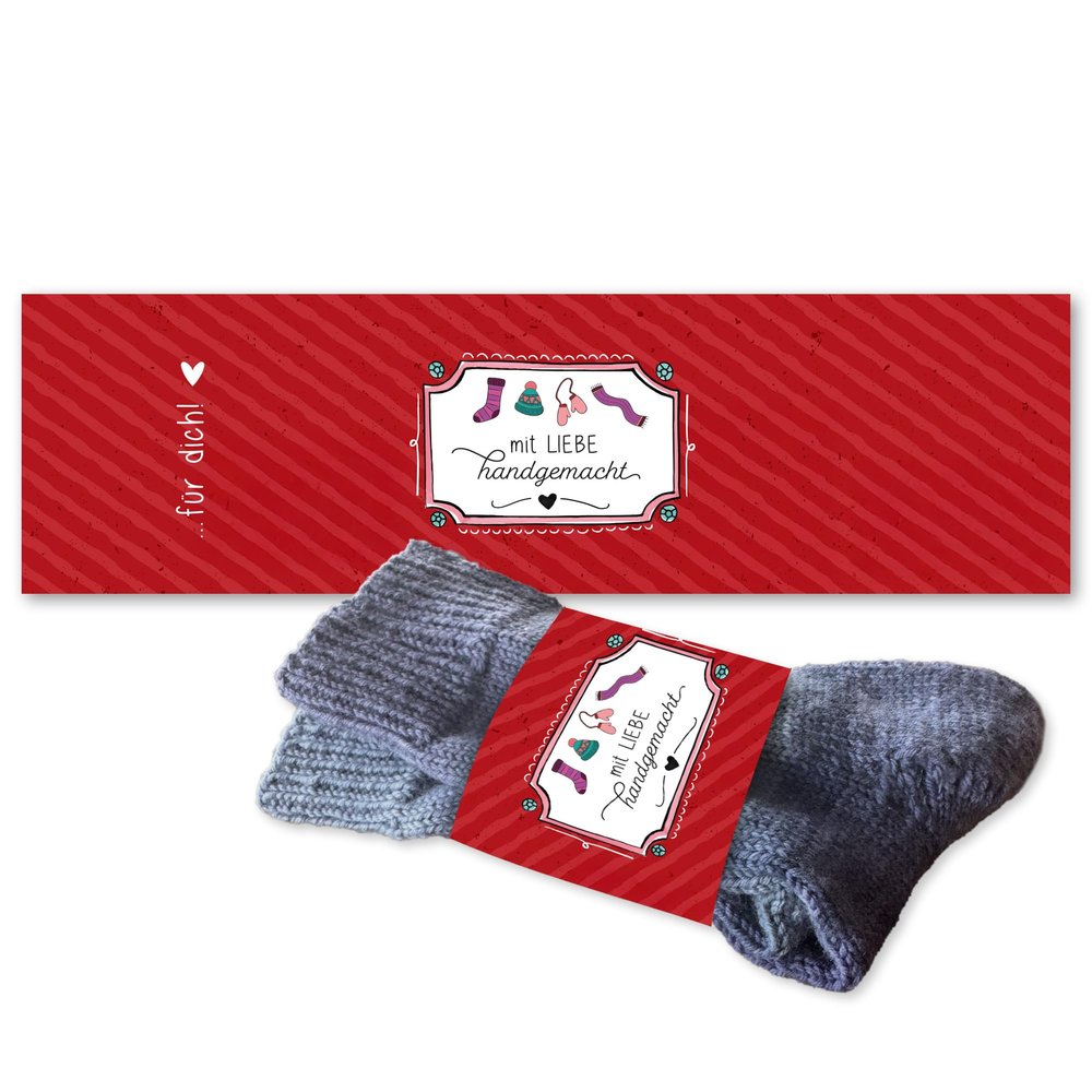 Frida's Wool House Sock Bands - Red Stripes 3-Pack