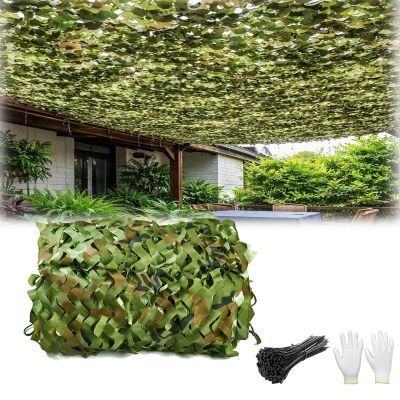 Hunting Camouflage Net, Military Tarn Net, 1.5x2m, 2x8m, 4x5m, 5x7m, 6x6m, 7x10m, 10x10m, Waterproof, for Army, Parties, Car Covers, Garden Fences (W3.5xH3.5m)