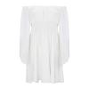 Women's Chiffon A-Line Purple Rapunzel Costume Dress, White Carnival Dress, Solid Color, Square Neck, Slim Fit, Long Sleeve, Spring/Summer Cocktail Dress view 3