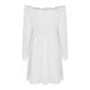 Women's Chiffon A-Line Purple Rapunzel Costume Dress, White Carnival Dress, Solid Color, Square Neck, Slim Fit, Long Sleeve, Spring/Summer Cocktail Dress view 4