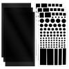 6 Black LED Light Blocking Stickers view 1
