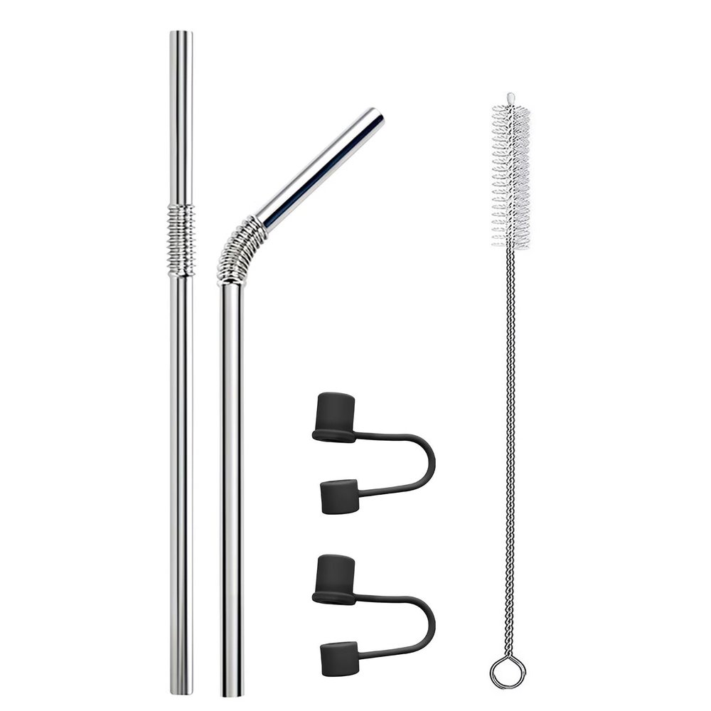 304 Stainless Steel Flexible Straws - Reusable Set