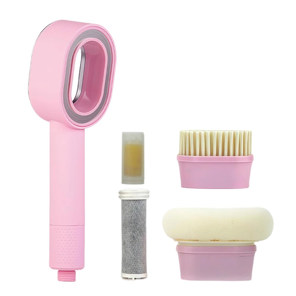 Filtersonic Doodle 3-in-1 Shower Head Set with Limescale Filter, Pink
