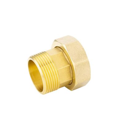 1 Pc Brass Connecting Pipe Fitting for Water Meter (3/4" F–1/2" M, Short)