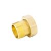 1 Pc Brass Connecting Pipe Fitting for Water Meter (3/4" F–1/2" M, Short) view 1