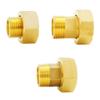 1 Pc Brass Connecting Pipe Fitting for Water Meter (3/4" F–1/2" M, Short) view 3