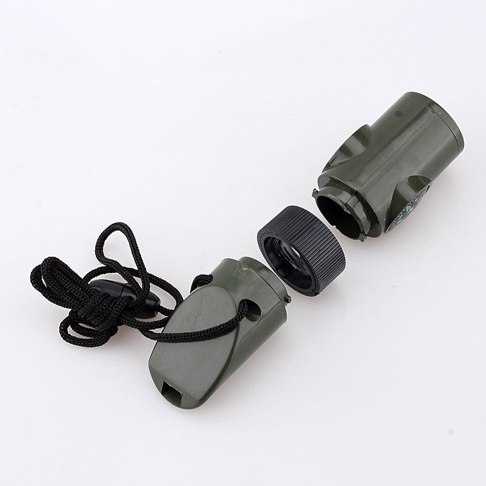 Qcwwy 7-in-1 Whistle Set for Camping and Outdoor Survival