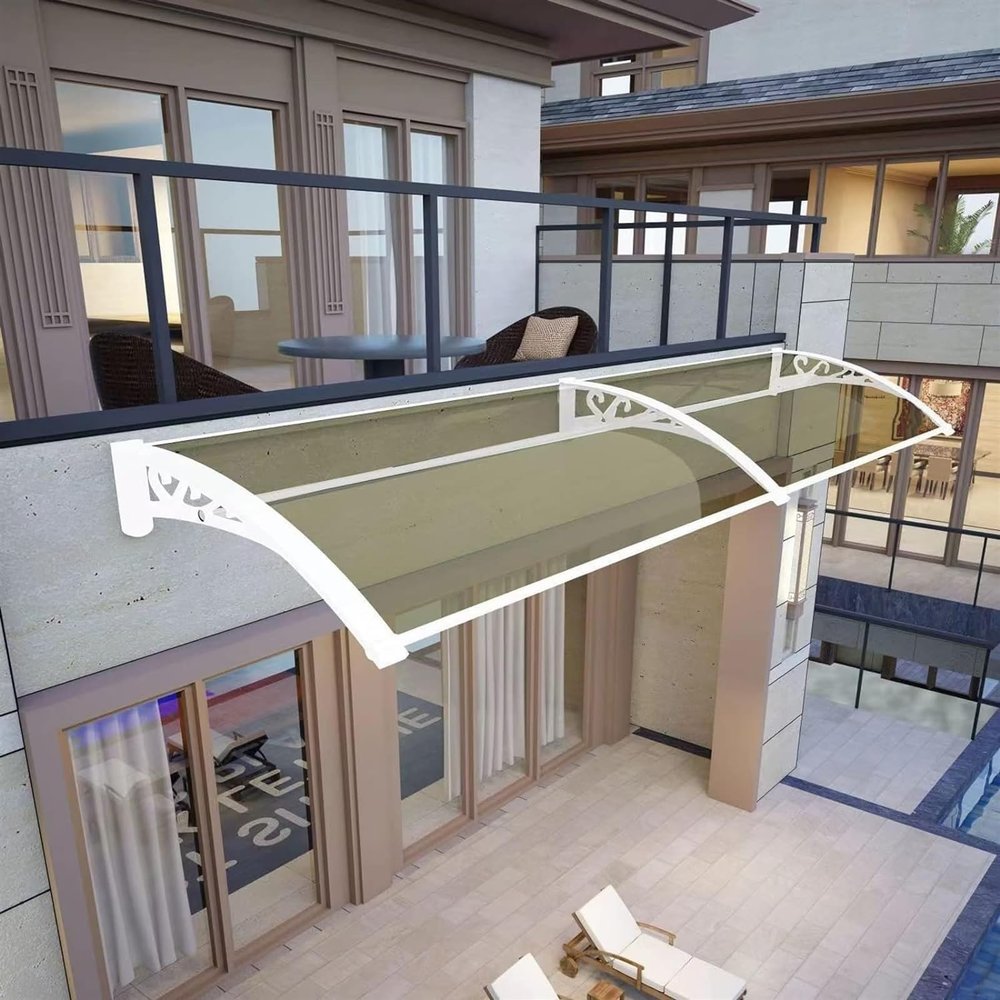 Awning for Patio Doors and Windows, UV and Rain Protection, 61 x 239 cm