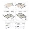 Awning for Patio Doors and Windows, UV and Rain Protection, 61 x 239 cm view 3