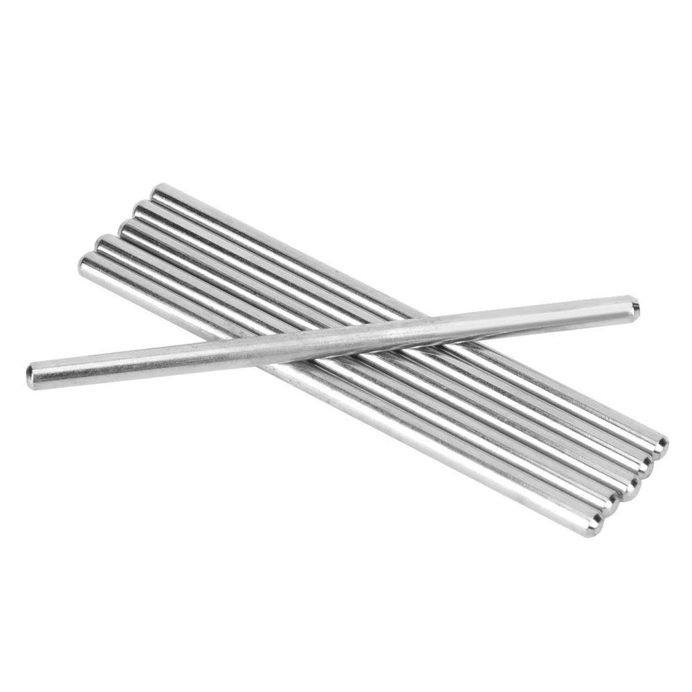 ZDETGU 6-Piece Stainless Steel D-Shaped Shafts for Toy Car Gear Axles