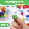 500 Small Colorful Pom Poms for Crafting view 2