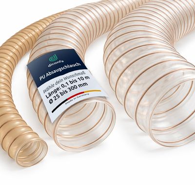 diconfa PU Dust Collection Hose, 35 mm ID, 4.75 m
