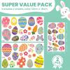 Easter Window Stickers with Colorful Eggs - 70 Pcs Self-Adhesive view 2