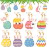 16-Piece Hanging Easter Decoration Set view 1