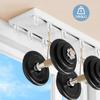 TFEHXYZU Ceiling-Mount Double Curtain Track, White, Aluminum, 6 m/19.69 ft view 4