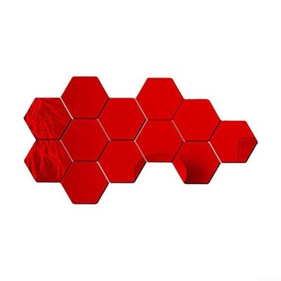 Shophubio Hexagon Acrylic Mirror Wall Tiles Set