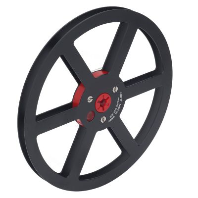 Tomantery 1/4-Inch 7-Inch Empty Reel, Durable Aluminum Alloy, 6-Hole Open Reel, Black