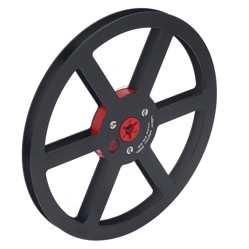 Tomantery 1/4-Inch 7-Inch Empty Reel, Durable Aluminum Alloy, 6-Hole Open Reel, Black