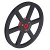 Tomantery 1/4-Inch 7-Inch Empty Reel, Durable Aluminum Alloy, 6-Hole Open Reel, Black view 1
