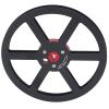 Tomantery 1/4-Inch 7-Inch Empty Reel, Durable Aluminum Alloy, 6-Hole Open Reel, Black view 2