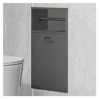 Built-In Stainless Steel Shower Shelf, Wall-Mounted Bathroom Storage Cabinet for Shampoo, Soap and Toiletries, Space-Saving Design, No Tiles Required