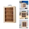 Wooden Cell Phone Locker, 12/24/36/48/60 Compartments, Lockable with Handle, for Offices/Classrooms (43 x 30 x 21 cm) view 4