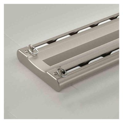 Durable Double-Row Ceiling Curtain Track System, 5.1 m, Champagne Finish