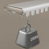 Durable Double-Row Ceiling Curtain Track System, 5.1 m, Champagne Finish view 4
