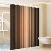 AUWUUA Brown and Beige Vertical Stripe Shower Curtain, 200 x 180 cm (W x H), Modern Minimalist Design, Waterproof Fabric with Hooks view 1
