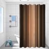 AUWUUA Brown and Beige Vertical Stripe Shower Curtain, 200 x 180 cm (W x H), Modern Minimalist Design, Waterproof Fabric with Hooks view 3