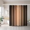 AUWUUA Brown and Beige Vertical Stripe Shower Curtain, 200 x 180 cm (W x H), Modern Minimalist Design, Waterproof Fabric with Hooks view 4