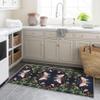 Gothic Moth Runner Rug, Washable Boho Botanical, 60 x 200 cm view 2