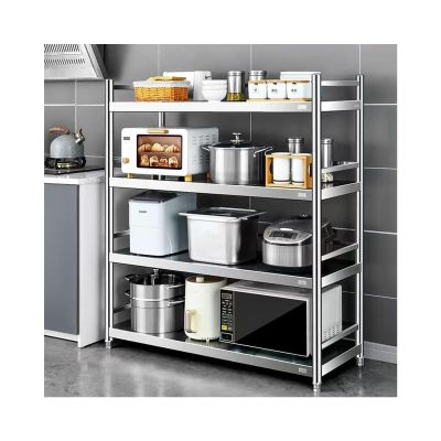 Kitchen Rack, Countertop Shelf, Sturdy, Easy-Clean, Freestanding, 120 x 45 x 150 cm