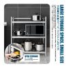 Kitchen Rack, Countertop Shelf, Sturdy, Easy-Clean, Freestanding, 120 x 45 x 150 cm view 3