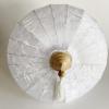 Traditional Oval Silk Lantern, 12-Inch White Chinese Lantern, Waterproof, for Indoor and Outdoor Hanging, Triangle view 4