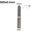 10-Piece V-Groove Carbide Engraving Bit Set, 6 mm Shank, 90° × 0.2 mm view 2