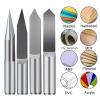 10-Piece V-Groove Carbide Engraving Bit Set, 6 mm Shank, 90° × 0.2 mm view 4