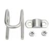 304 Stainless Steel Double U-Shaped Cross Pipe Clamp, M6 × 32 × 32 view 1